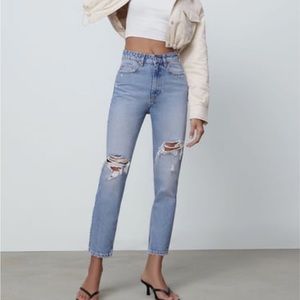 Zara Ripped Mom Jeans